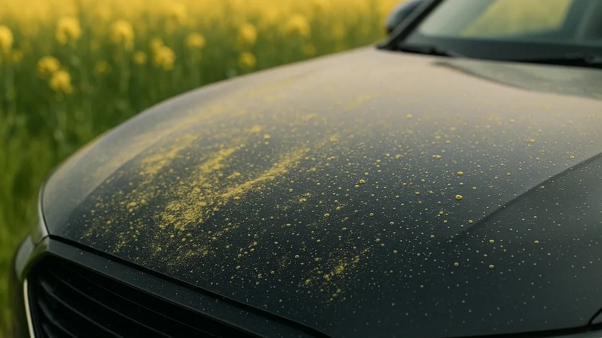 Pollen de bouleau, colza de la Plaine et miellat : le triple piège printanier pour les voitures à Caen